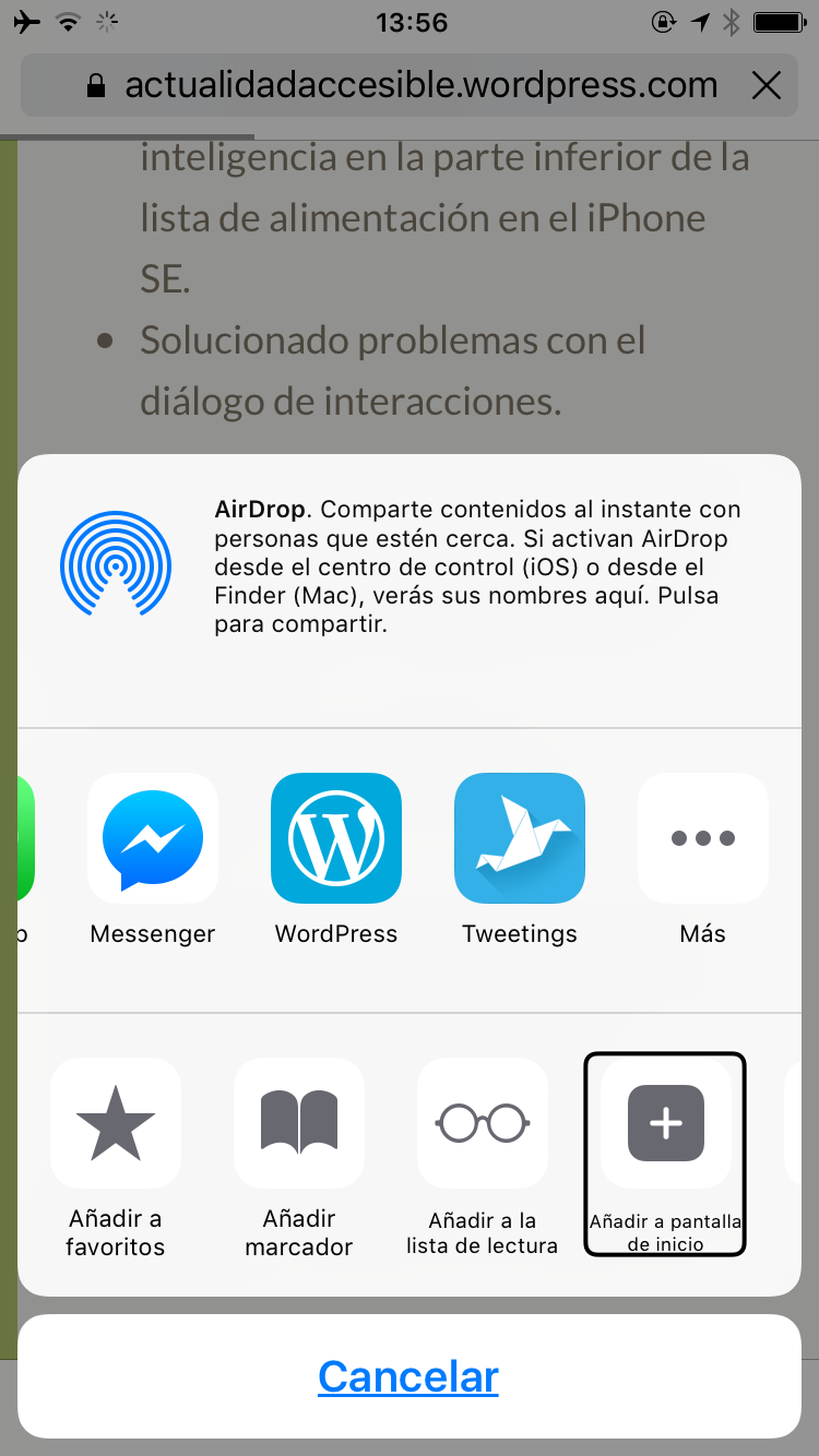 Safari, como crear accesos rápidos en la pantalla de inicio de tu iPhone o iPad