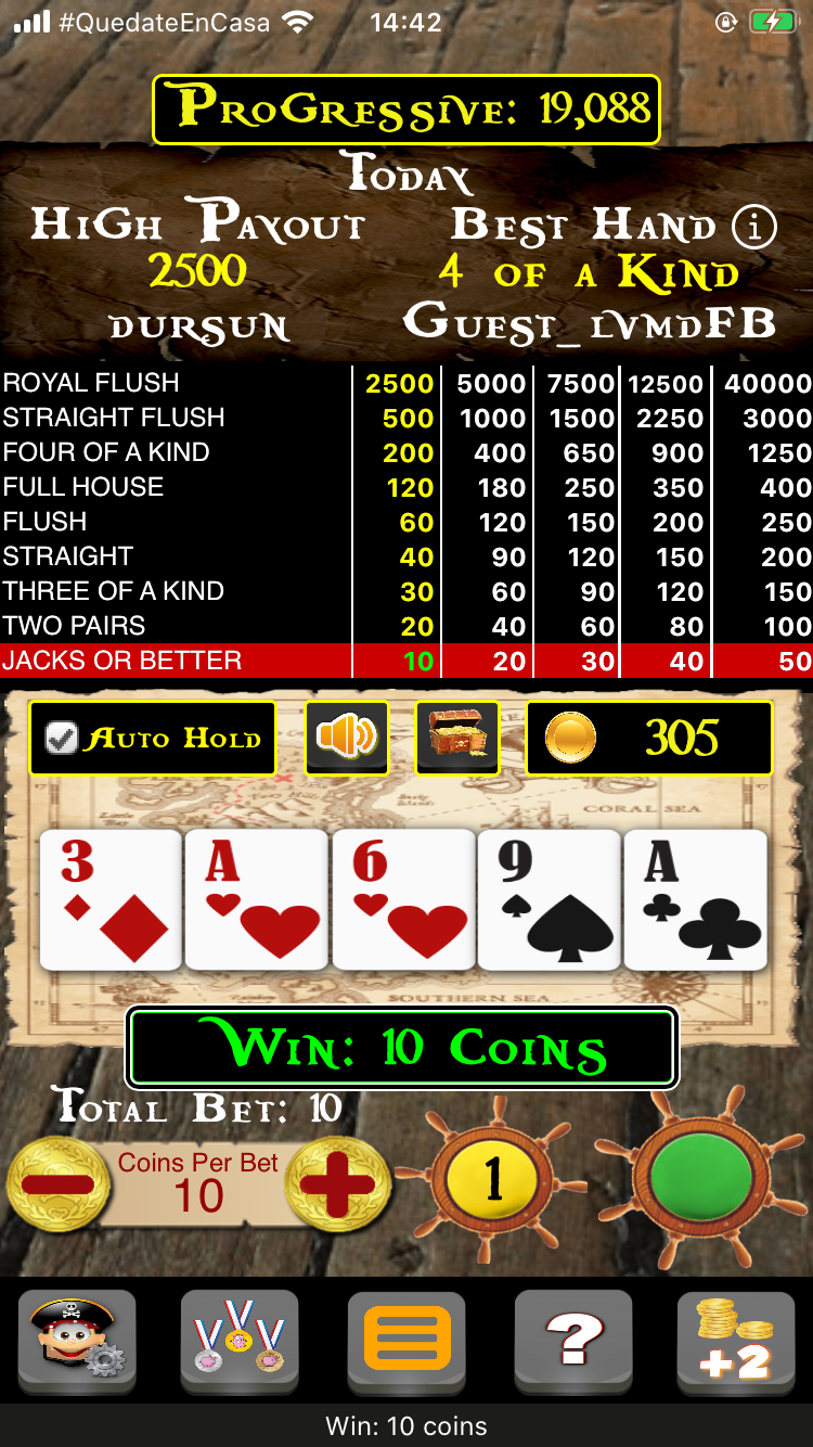 Pirate Poker!, juego de apuestas,  gratuito totalmente accesible