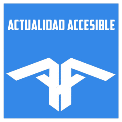 Lo más destacado. Logo Actualidad Accesible letras blancas fondo celeste