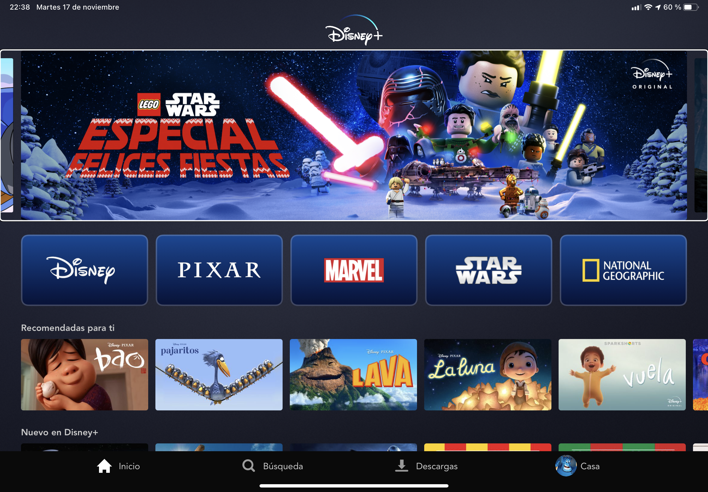 APP DISNEY+ PARA DISPOSITIVOS MÓVILES